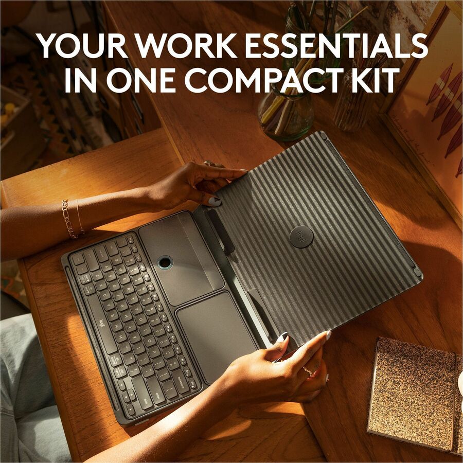 Logitech Casa Pop-Up Desk Work From Home Kit with Laptop Stand for 10-17 Inch Laptops and MacBooks