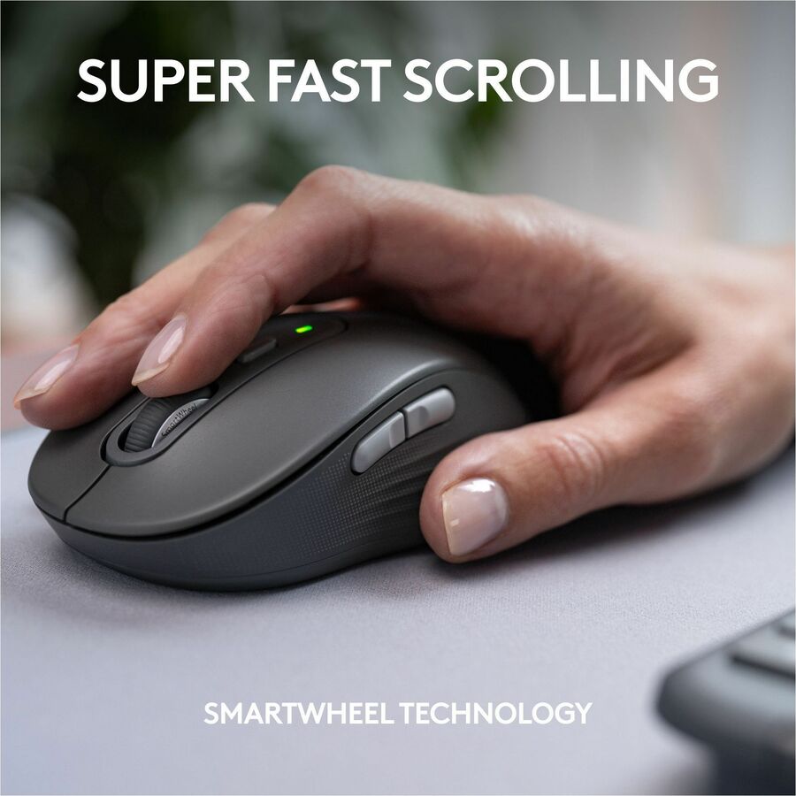 Logitech Signature Slim MK955 Wireless Keyboard and Mouse Combo for Business - Quiet, Secure, Multi-Device Connectivity in Graphite