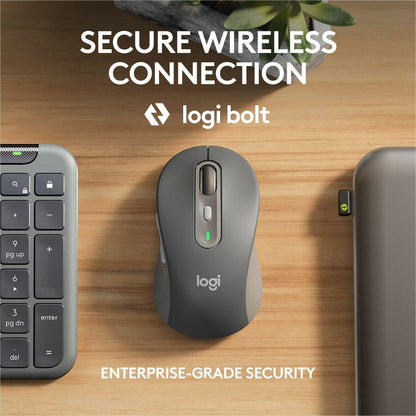 Logitech Signature Slim MK955 Wireless Keyboard and Mouse Combo for Business - Quiet, Secure, Multi-Device Connectivity in Graphite