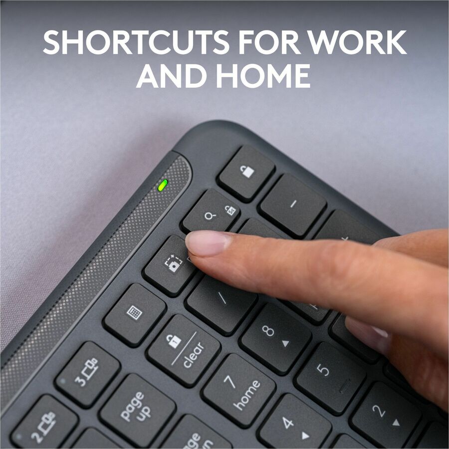 Logitech Signature Slim K950 Wireless Keyboard - Graphite, Quiet, Multi-Device Bluetooth Connectivity