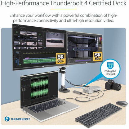 StarTech.com Universal USB4 and Thunderbolt 4 Docking Station with Quad and Dual Display Support, 98W Power Delivery and Enterprise Management