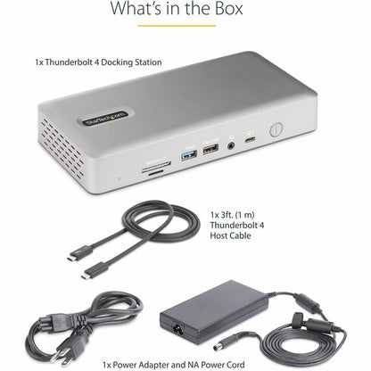 StarTech.com Universal USB4 and Thunderbolt 4 Docking Station with Quad and Dual Display Support, 98W Power Delivery and Enterprise Management