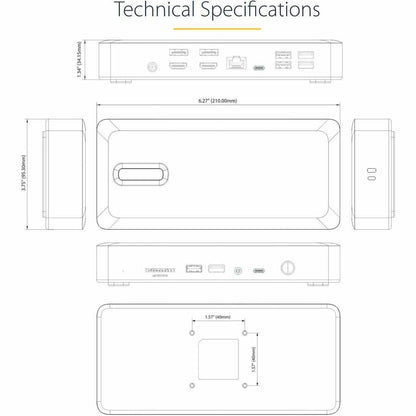StarTech.com Universal USB4 and Thunderbolt 4 Docking Station with Quad and Dual Display Support, 98W Power Delivery and Enterprise Management