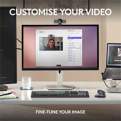 Logitech MX Brio Ultra HD 4K Webcam with Noise Reduction and Show Mode