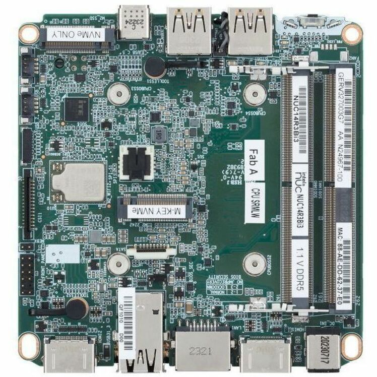 ASUS NUC 14 Pro Barebone System RNUC14RVHV70000UI with 14th Gen Intel Core Ultra 7 Processor and Arc Graphics