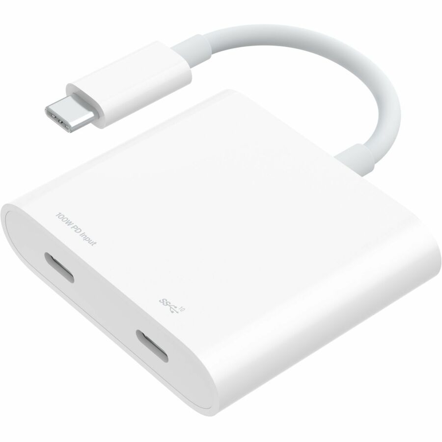 Belkin Connect USB-C Data + Charge Adapter (Part WCZ002BTWH) for Fast Data Transfer and Power Delivery