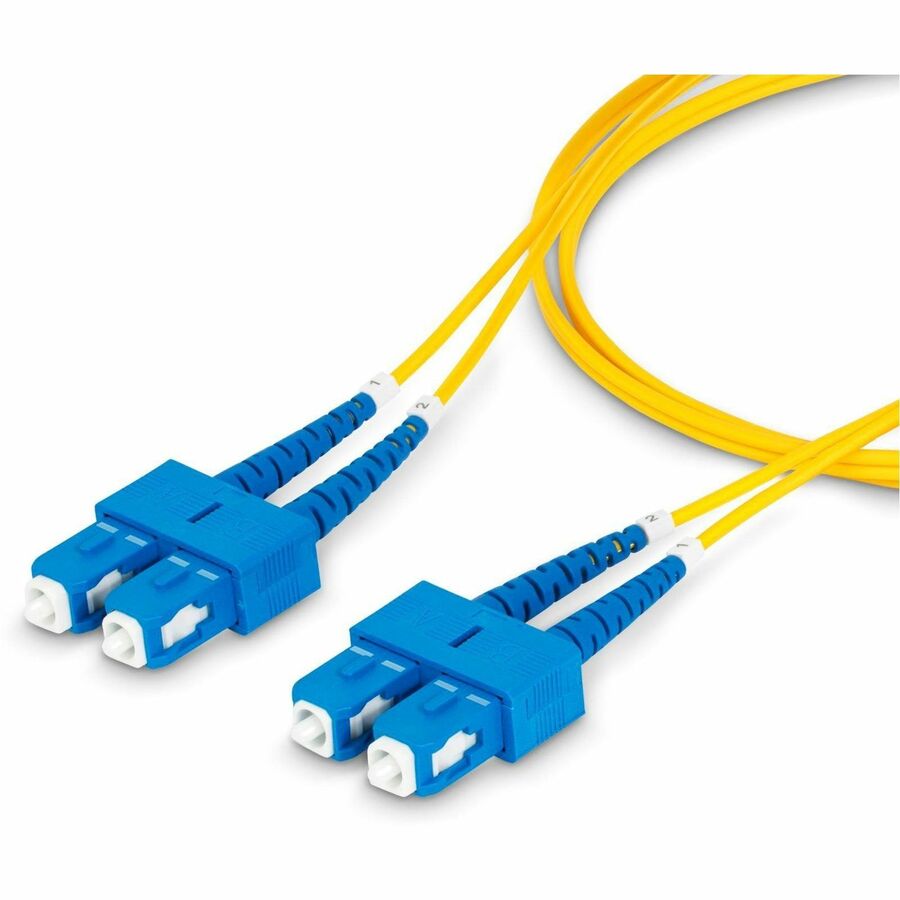 StarTech.com 3m SC to SC OS2 Single Mode Duplex Fiber Optic Patch Cable - 40G/100G, Low Loss, LSZH Jacket