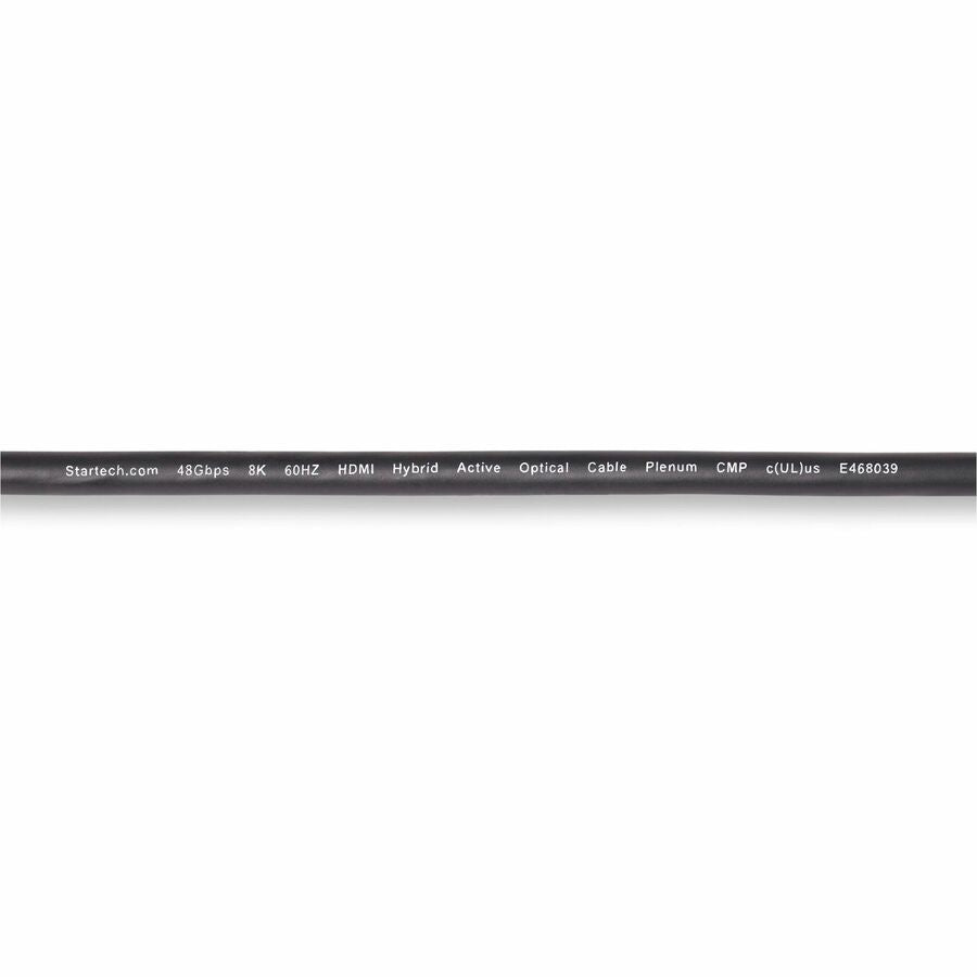 StarTech.com 30ft HDMI 2.1 Hybrid Active Optical Cable (Part #8KA30FHDMICABLE) for 8K Video and High-Fidelity Audio