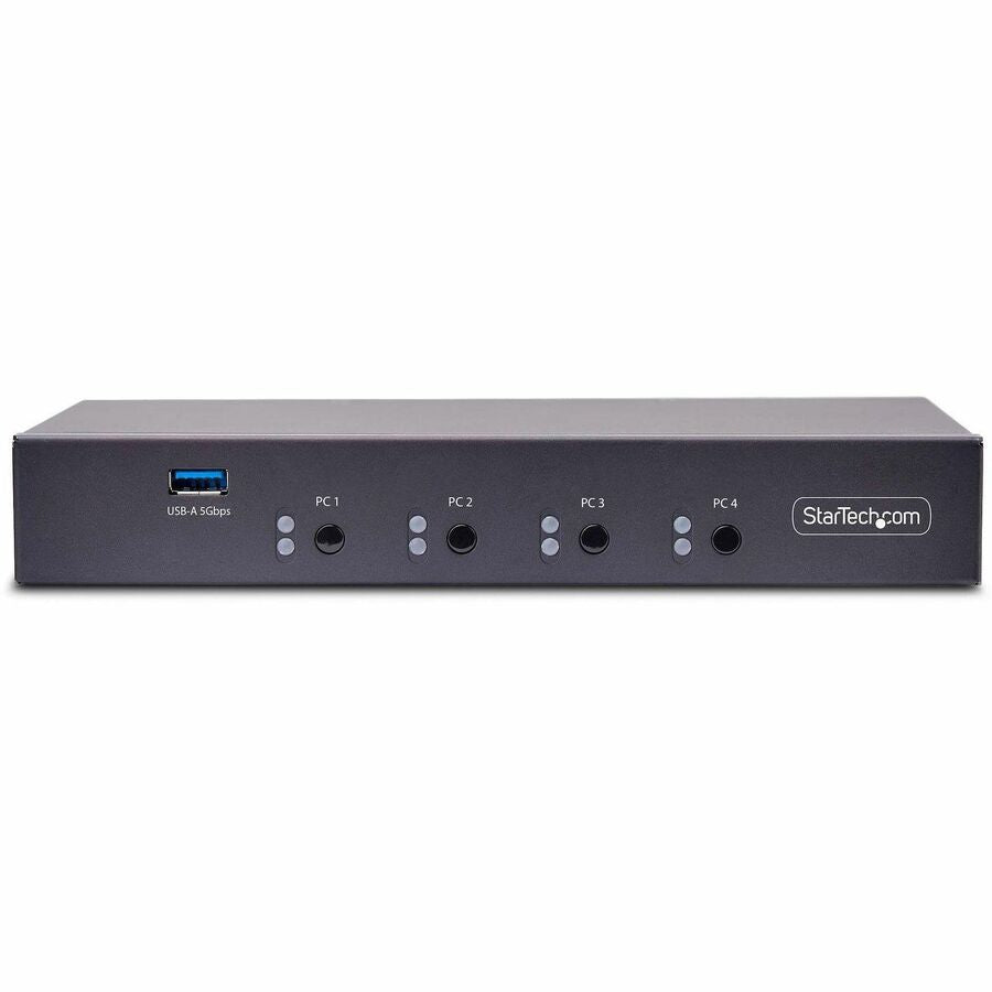StarTech.com 4-Port KM Switch with Mouse Roaming and USB Audio for Multiple Computers