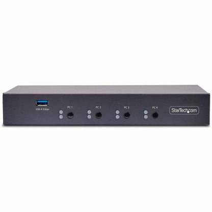 StarTech.com 4-Port KM Switch with Mouse Roaming and USB Audio for Multiple Computers