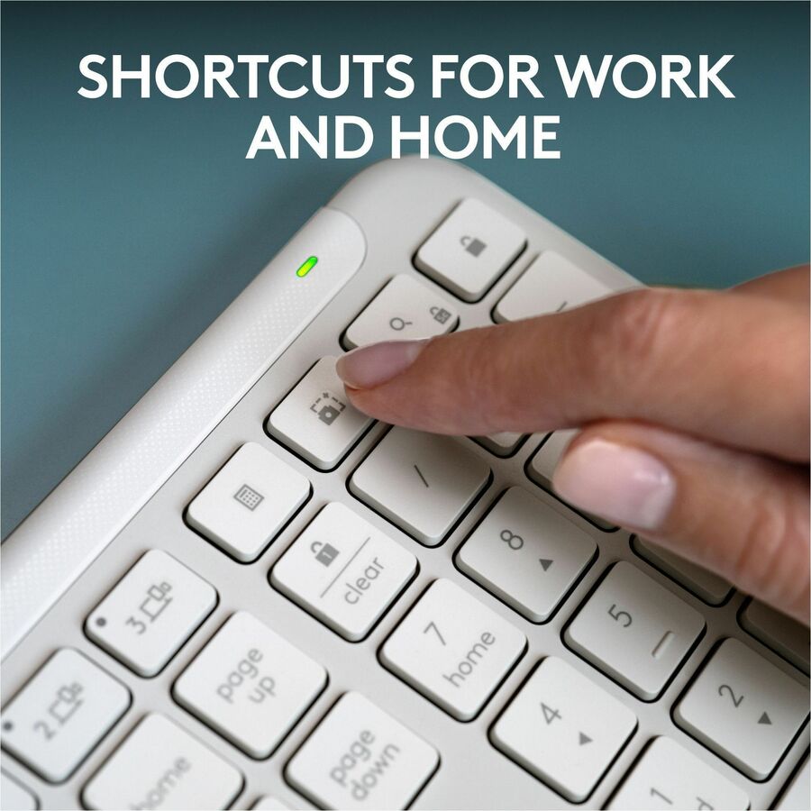 Logitech Signature Slim K950 Wireless Keyboard – Off White, Multi-Device Bluetooth Connectivity, Quiet Laptop-Style Typing