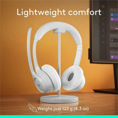 Logitech Zone 300 Wireless Bluetooth Headset with Noise-Canceling Microphone - Off White