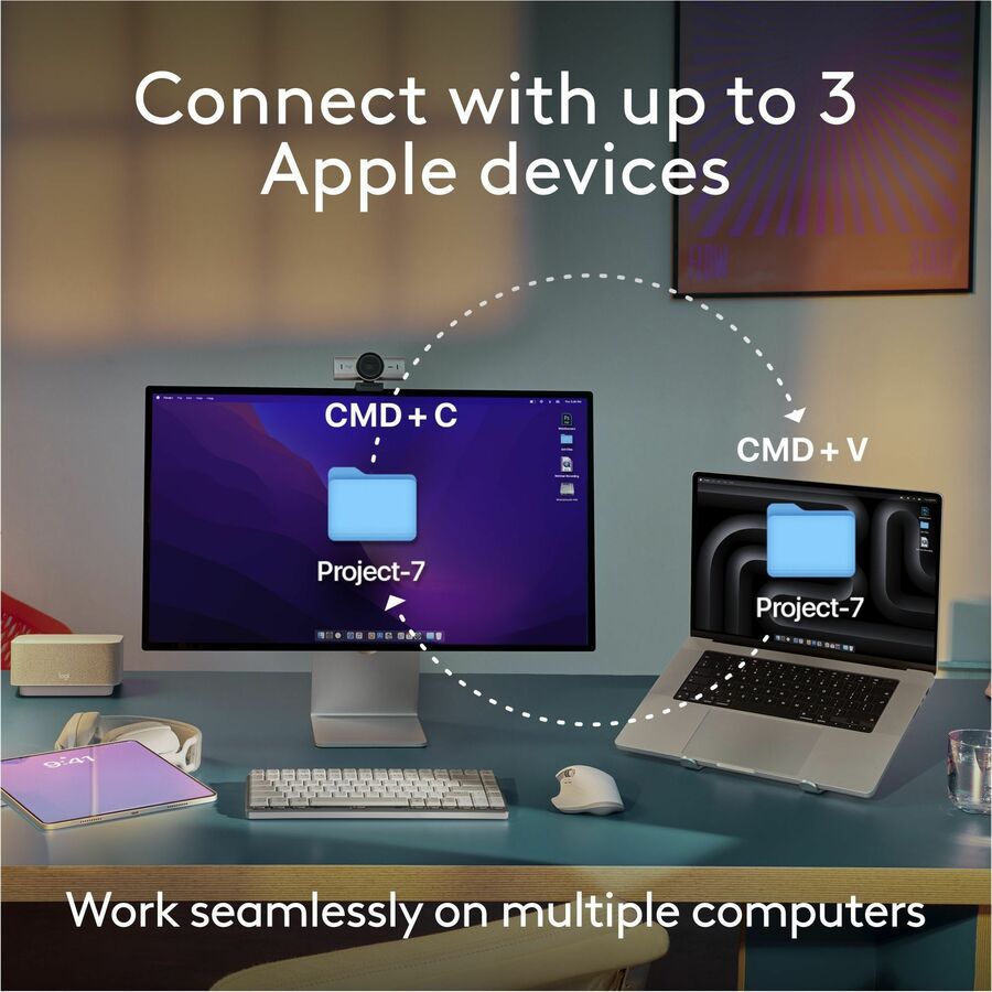 Logitech MX Keys S for Mac Wireless Keyboard - Space Gray with Backlit, Programmable Smart Actions, and Bluetooth Connectivity