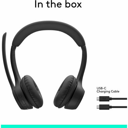 Logitech Zone 300 Wireless Bluetooth Headset with Noise-Canceling Microphone - Black