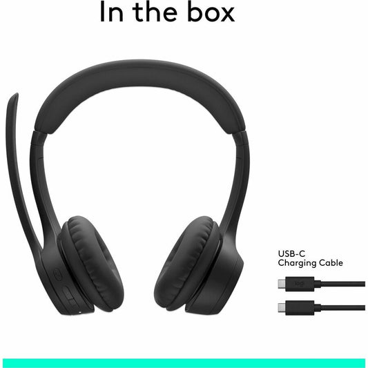 Logitech Zone 300 Wireless Bluetooth Headset with Noise-Canceling Microphone - Black