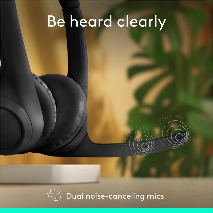 Logitech Zone 300 Wireless Bluetooth Headset with Noise-Canceling Microphone - Black