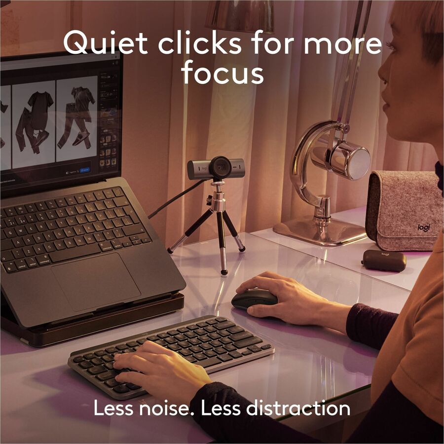 Logitech MX Anywhere 3S for Mac - Compact Wireless Bluetooth Mouse with 8K DPI, Quiet Clicks, Space Gray