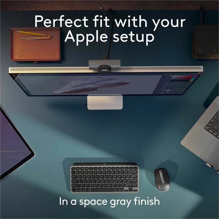 Logitech MX Anywhere 3S for Mac - Compact Wireless Bluetooth Mouse with 8K DPI, Quiet Clicks, Space Gray