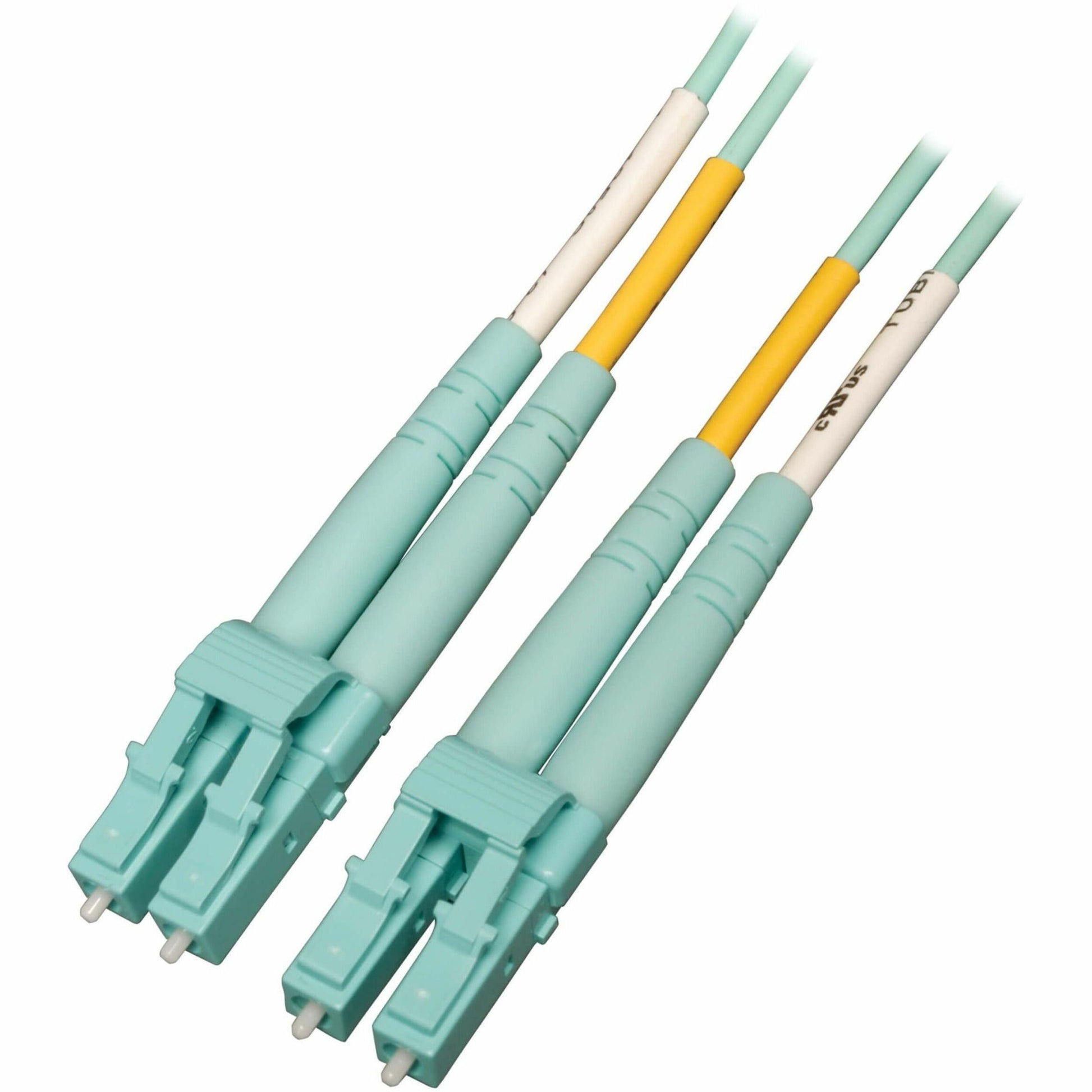 Eaton Corporation Tripp Lite Series N820-04M-OM4 13.12 ft. Aqua OM4 Multimode Fiber Optic Duplex Patch Cable