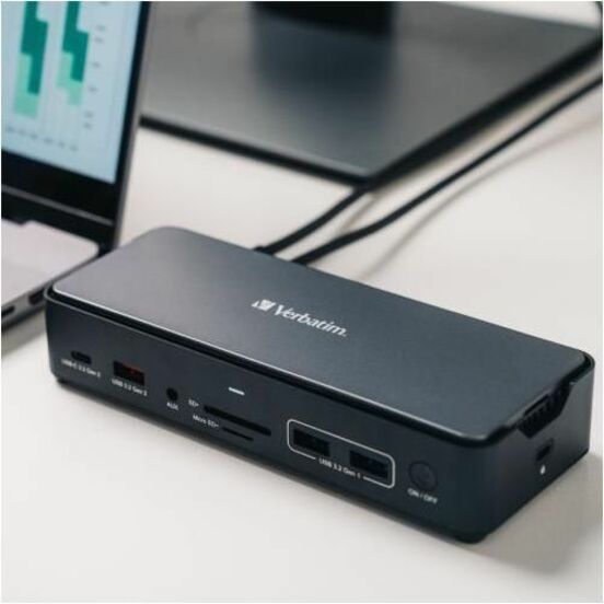 Verbatim USB-C Pro Docking Station 15-in-1 with 256GB SSD Enclosure