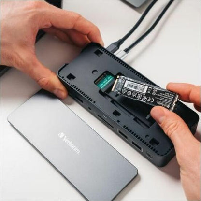 Verbatim USB-C Pro Docking Station 15-in-1 with 256GB SSD Enclosure