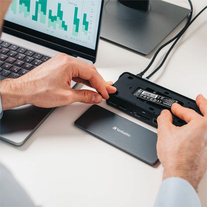 Verbatim USB-C Pro Docking Station 15-in-1 with 256GB SSD Enclosure