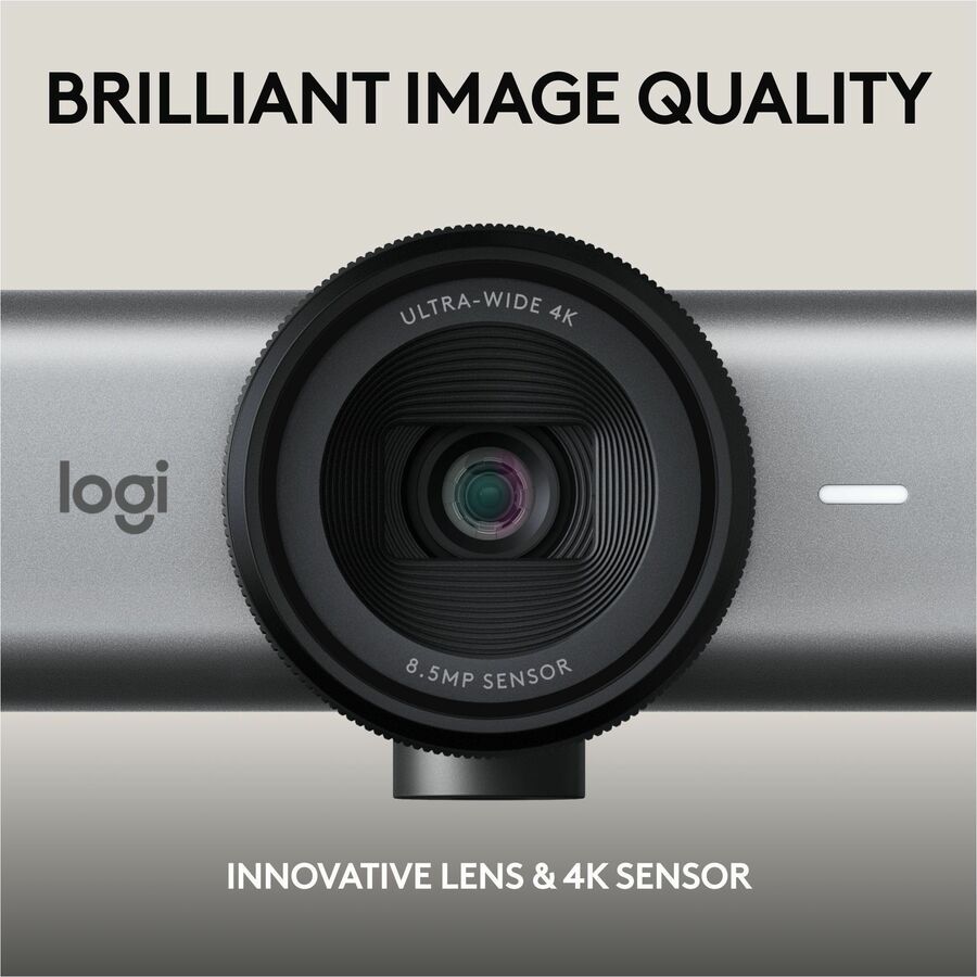Logitech MX Brio 705 for Business 4K Webcam with Auto Light Correction and Show Mode