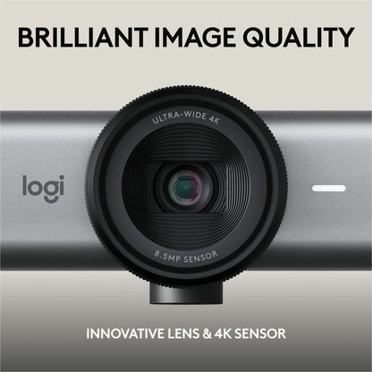 Logitech MX Brio 705 for Business 4K Webcam with Auto Light Correction and Show Mode