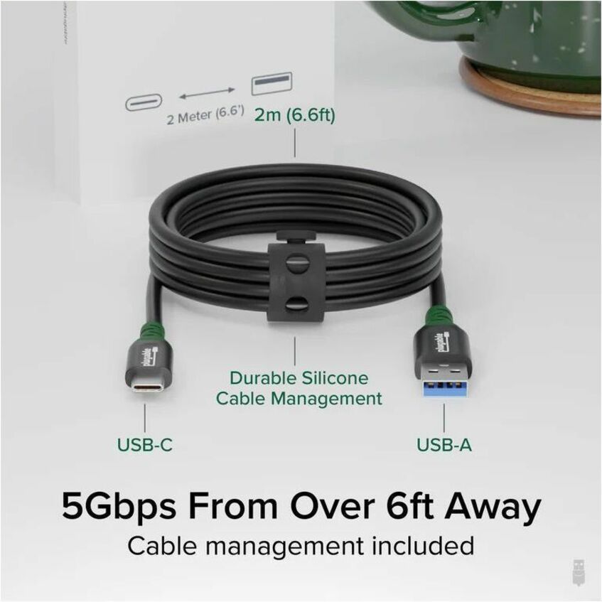 Plugable USB-C to USB-A 6ft Data and Charging Cable (Part Number: USBC-A2M)