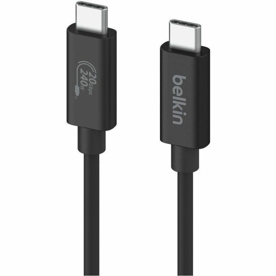 Belkin USB4 Cable, 240W Power Delivery and 20Gbps Data Transfer – 6.56 ft