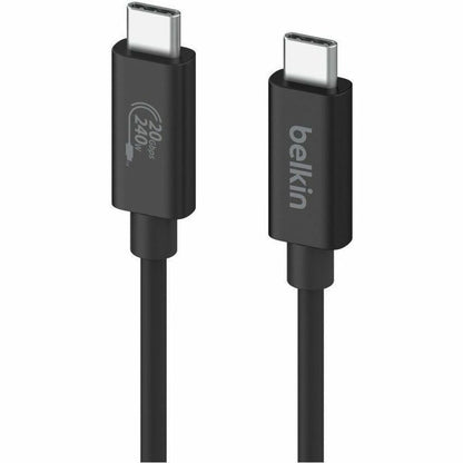 Belkin USB4 Cable, 240W Power Delivery and 20Gbps Data Transfer – 6.56 ft