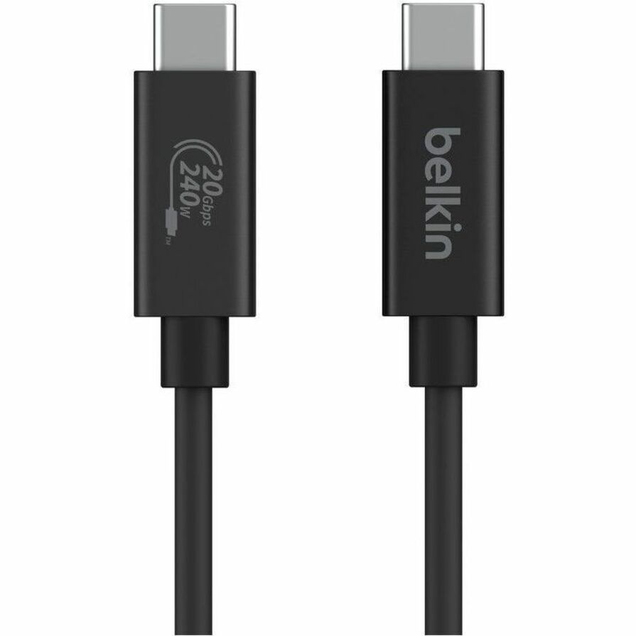 Belkin USB4 Cable, 240W Power Delivery and 20Gbps Data Transfer – 6.56 ft