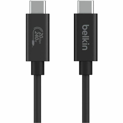 Belkin USB4 Cable, 240W Power Delivery and 20Gbps Data Transfer – 6.56 ft