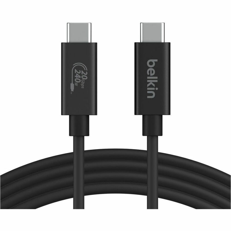 Belkin USB4 Cable, 240W Power Delivery and 20Gbps Data Transfer – 6.56 ft