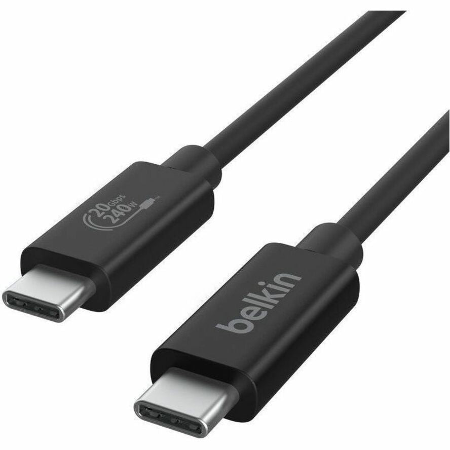 Belkin USB4 Cable, 240W Power Delivery and 20Gbps Data Transfer – 6.56 ft