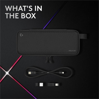 Logitech G PRO X 60 LIGHTSPEED Wireless Gaming Keyboard – Compact TKL Mechanical Keyboard for Windows PC with RGB Backlighting