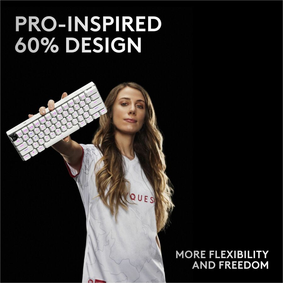 Logitech G PRO X 60 LIGHTSPEED Wireless Gaming Keyboard – Compact TKL Mechanical Keyboard for Windows PC with RGB Backlighting