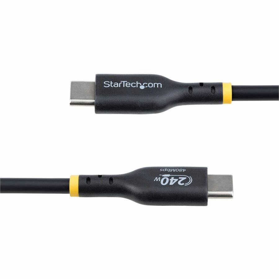 StarTech.com 6ft USB-C Charging and Data Transfer Cable with 240W Power Delivery for MacBook Pro and High-Performance Devices