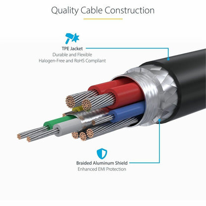 StarTech.com 6ft USB-C Charging and Data Transfer Cable with 240W Power Delivery for MacBook Pro and High-Performance Devices