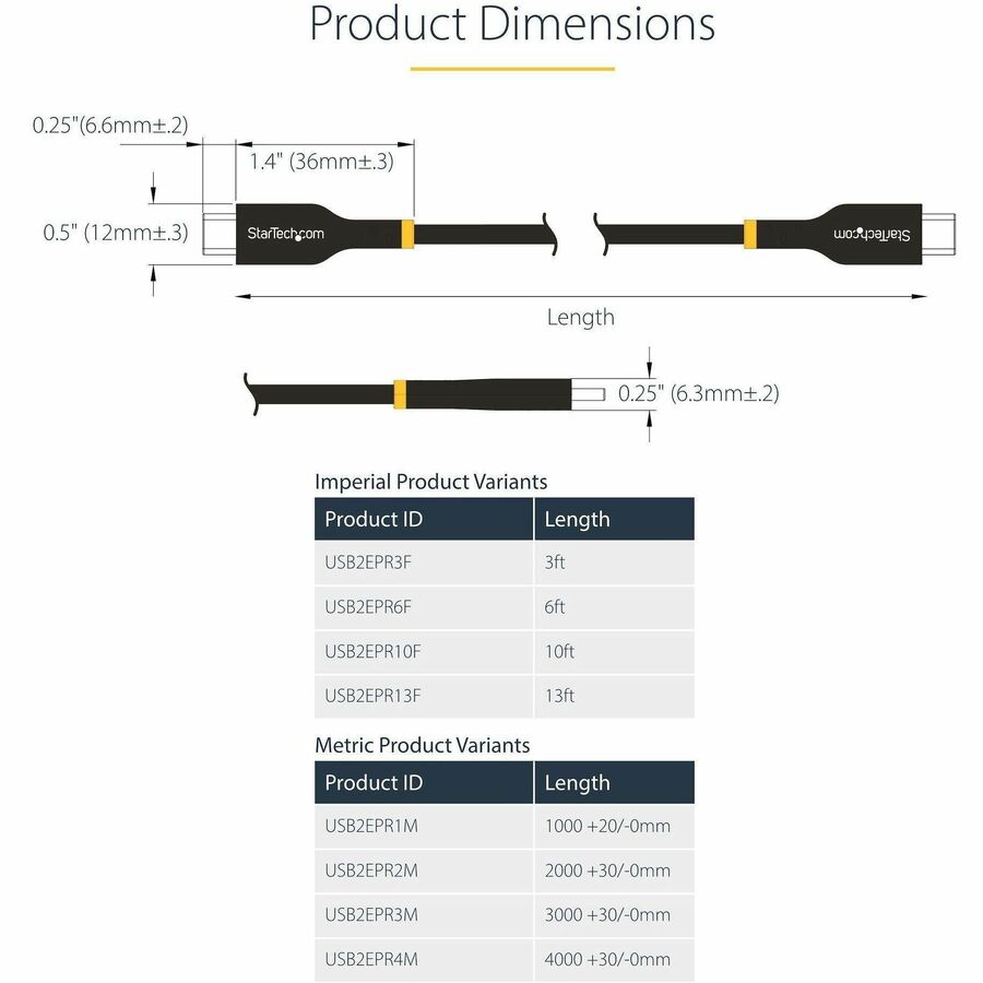 StarTech.com 3ft USB-C Charging Cable with 240W Power Delivery - USB-IF Certified USB-C to USB-C Data Transfer & Charging Cord