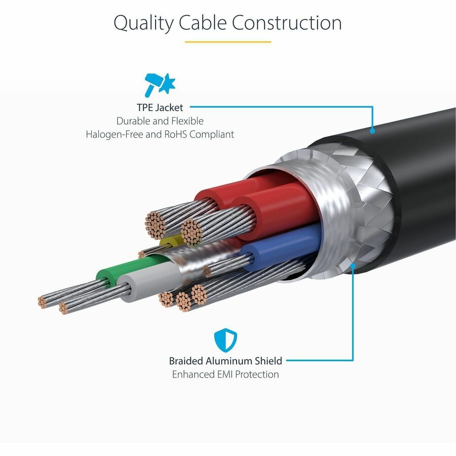 StarTech.com 3ft USB-C Charging Cable with 240W Power Delivery - USB-IF Certified USB-C to USB-C Data Transfer & Charging Cord