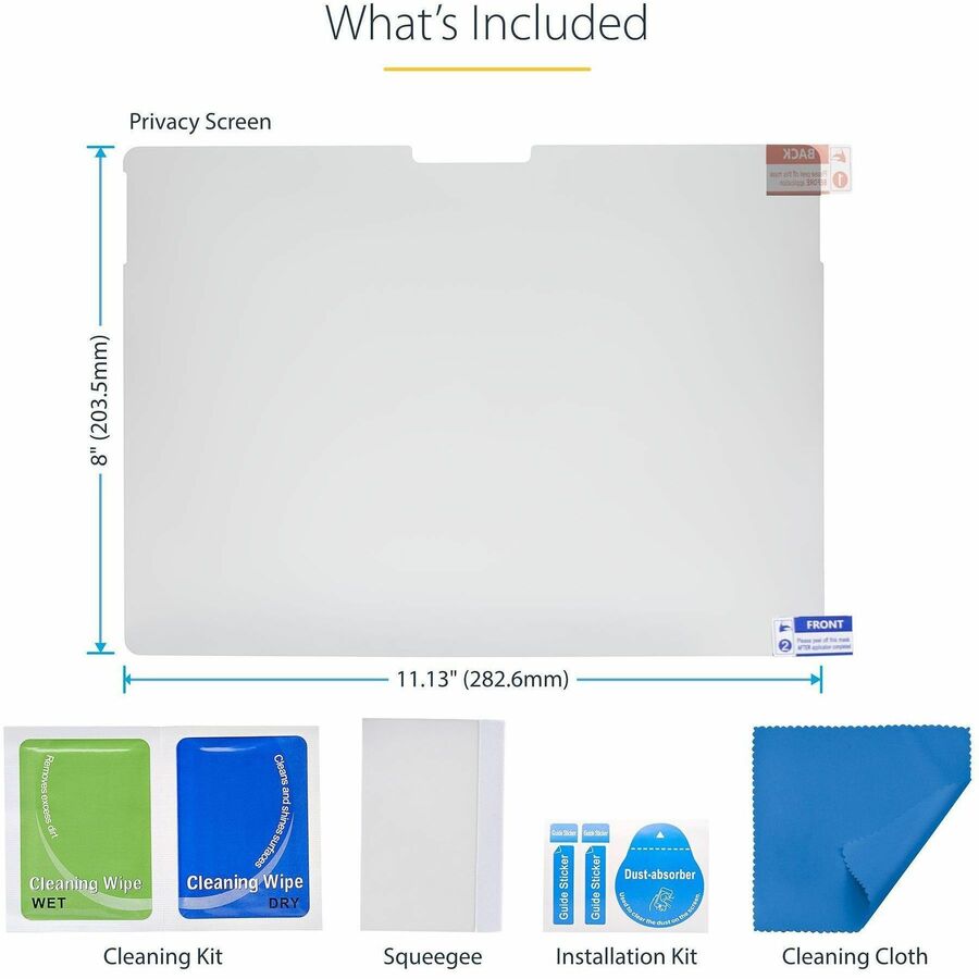 StarTech.com 13-Inch Surface Pro Privacy Screen Protector with Blue Light Reduction and Touch Support