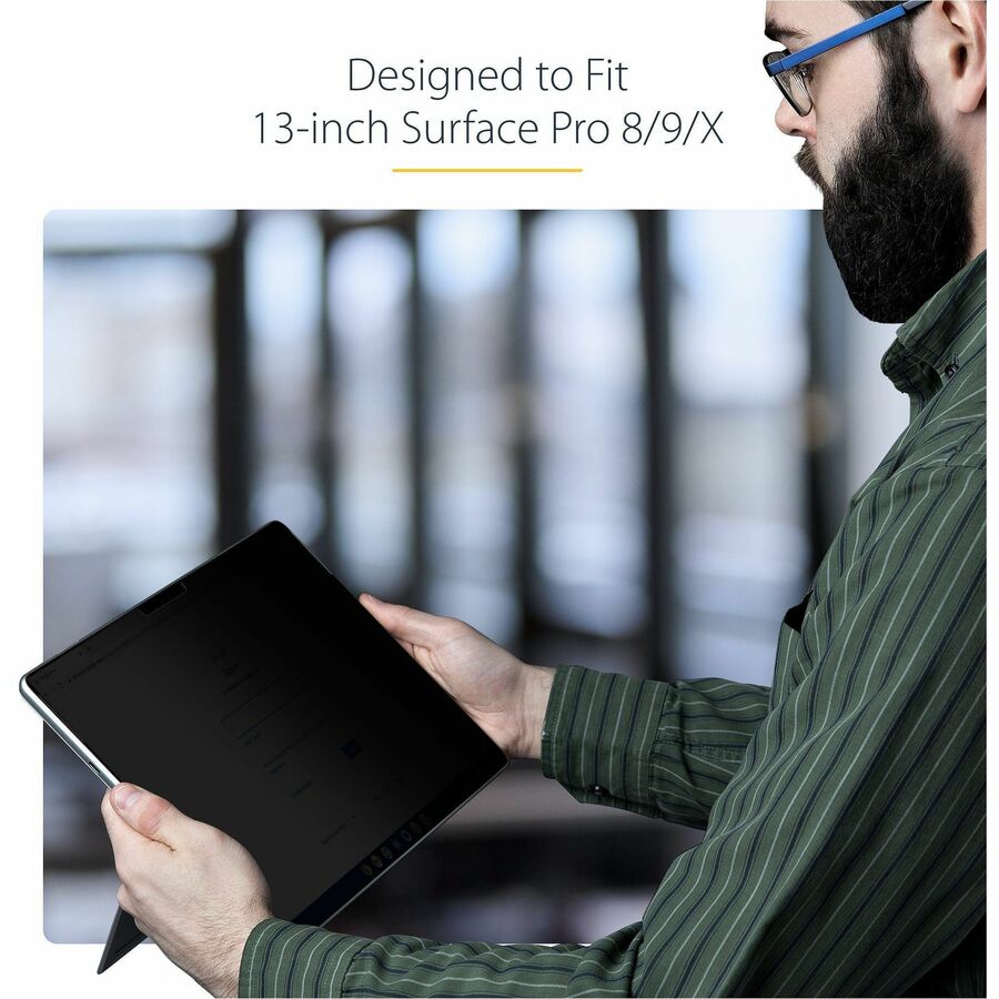 StarTech.com 13-Inch Surface Pro Privacy Screen Protector with Blue Light Reduction and Touch Support