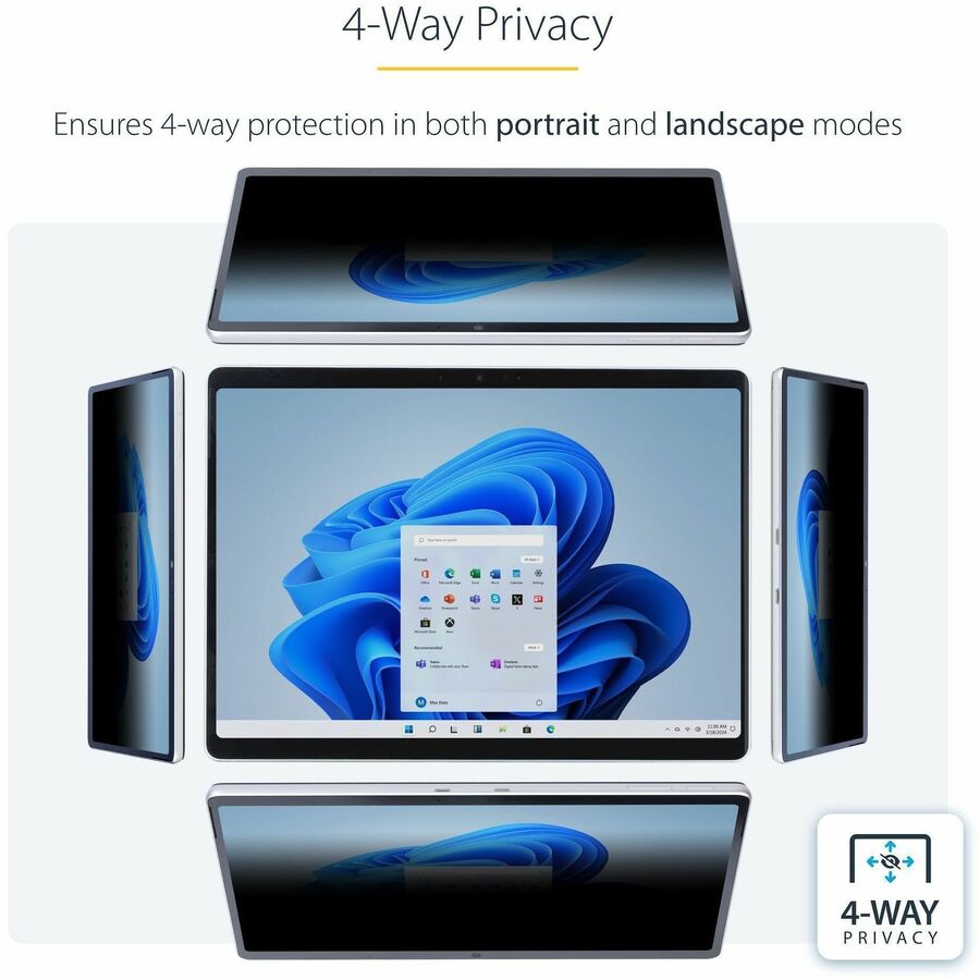 StarTech.com 13-Inch Surface Pro Privacy Screen Protector with Blue Light Reduction and Touch Support