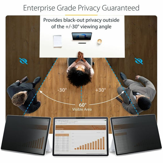 StarTech.com 13-Inch Surface Pro Privacy Screen Protector with Blue Light Reduction and Touch Support