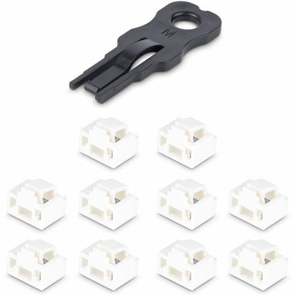 StarTech.com RJ45 Port Locks - 10 Pack with Security Key for Ethernet and LAN Ports