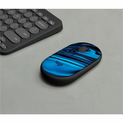 Logitech M340 Wireless Mouse with Silent Clicks and Recycled Plastic - Blue Galaxy