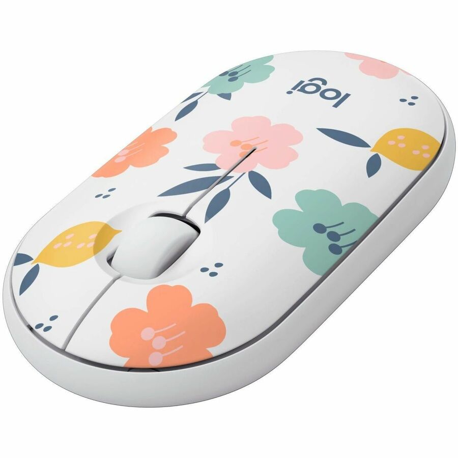Logitech M340 Wireless Mouse with Silent Clicks and Floral Bouquet Design