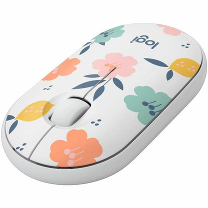 Logitech M340 Wireless Mouse with Silent Clicks and Floral Bouquet Design