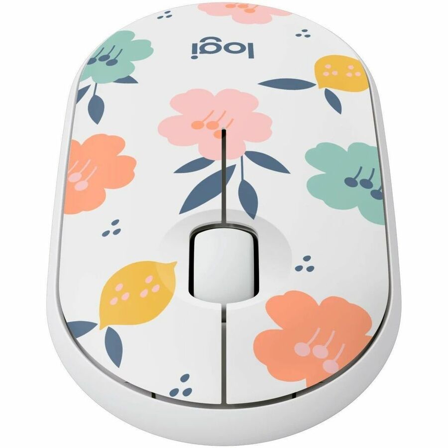 Logitech M340 Wireless Mouse with Silent Clicks and Floral Bouquet Design